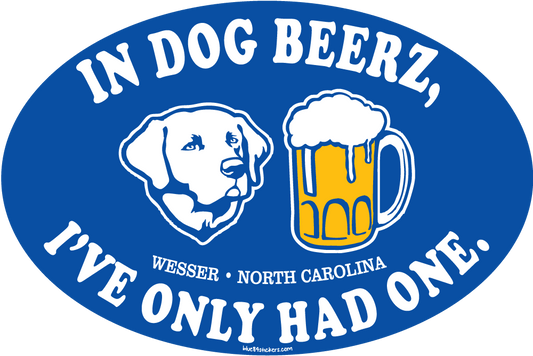 NOC Lakeshirts Stickers, Gestures Dog Beer