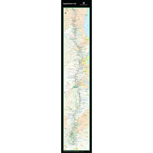 Appalachian Trail Strip Map Poster