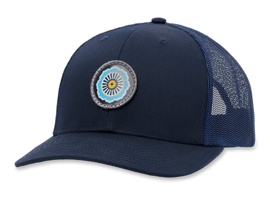 Astral Lotus Trucker Hat - Storm Navy