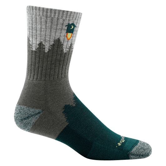 Darn Tough Men's Number 2 Micro Crew Midweight Hiking Socks Green