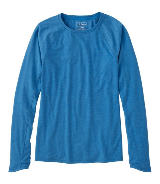 L.L. Bean Women's Everyday SunSmart® Tee, Crewneck Long-Sleeve Blue Water