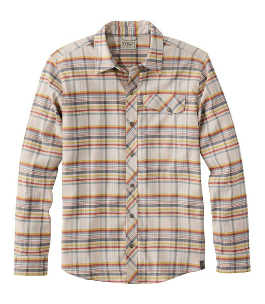 L.L. Bean Men's Mountainside Brushed Performance Shirt Shore Cadet Blue