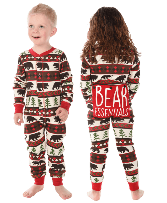 Lazyone Kid Flapjack Bear Fair Isle Pajamas
