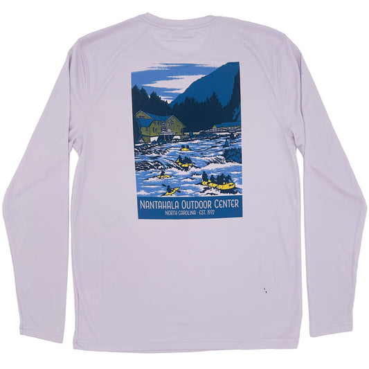 NOC Vintage Poster Solar Long Sleeve Tee Lavender Back
