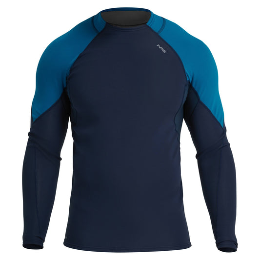 NRS Men's Hydroskin 0.5 Long-Sleeve Shirt - Navy Mykonos