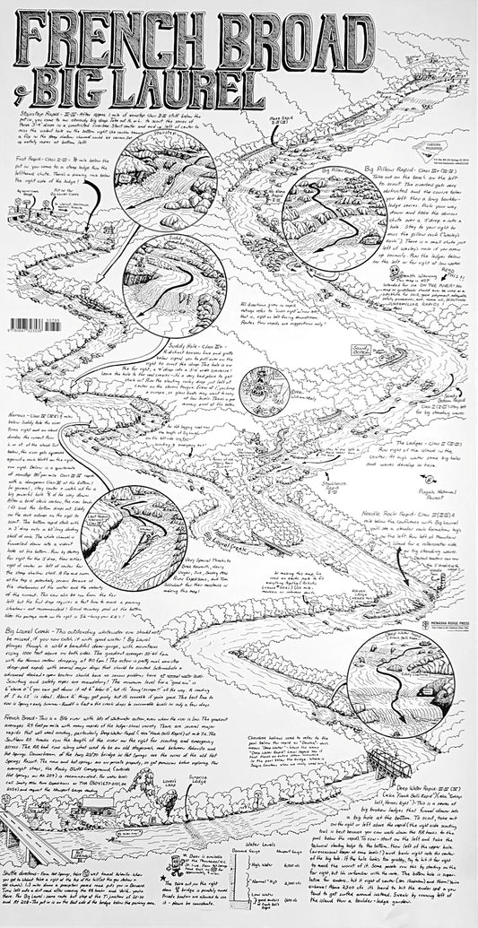 Nealy French Broad/Big Laurel River Map