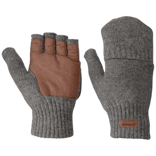 Outdoor Research Men's Lost Coast Fingerless Mitts Pewter