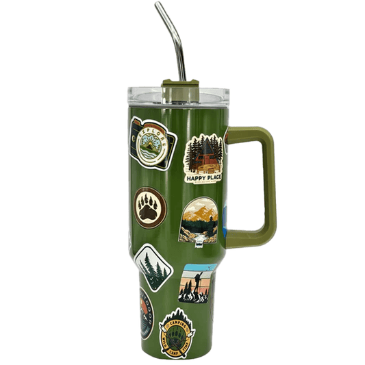 Siesta 40oz Mountain Sticker Tumbler Olive