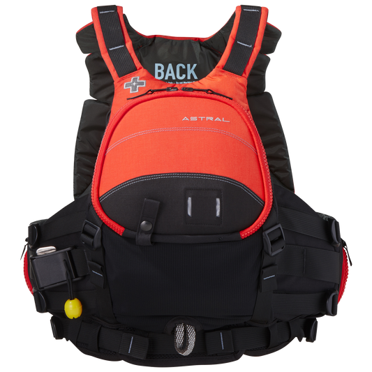 Astral Green Jacket Life Jacket Red Orange Front