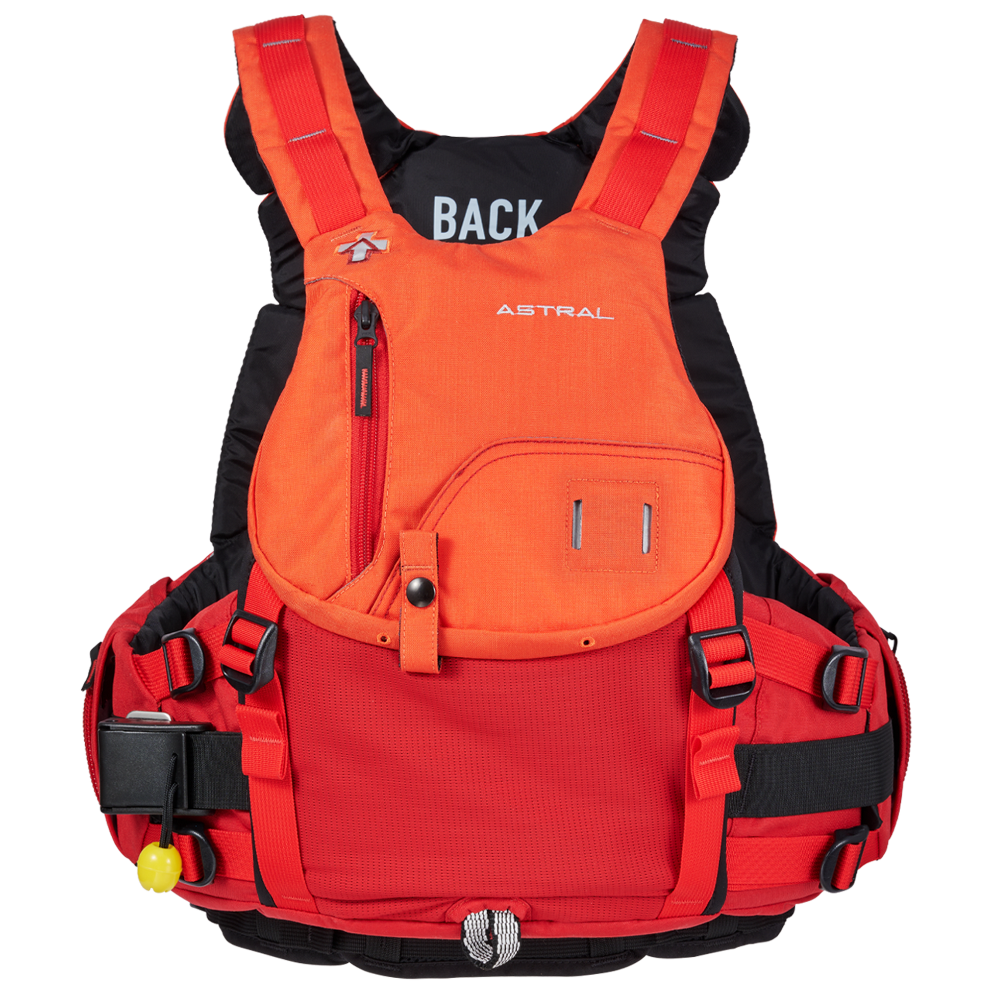 Astral Indus Life Jacket Red Orange Front