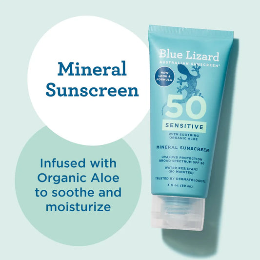 Blue Lizard Sensitive Mineral SPF 50 Sunscreen Lotion