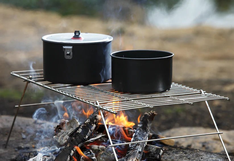 Coghlan's Camp Grill with pots