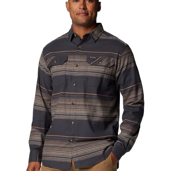 Columbia Men's Flare Gun Stretch Flannel Shark Vista Stripe