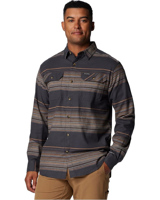 Columbia Men's Flare Gun Stretch Flannel Shark Vista Stripe
