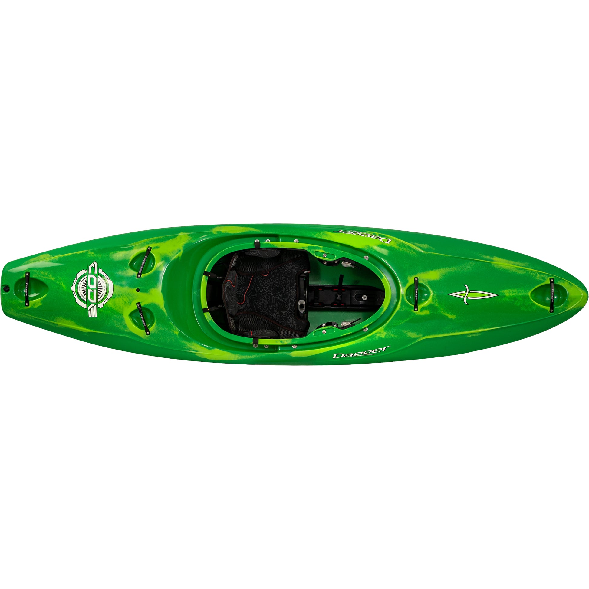 Dagger Code Whitewater Kayak Green Smoke Top View