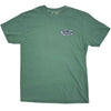 A green short-sleeve crewneck t-shirt with a small oval 'Nantahala Outdoor Center' logo printed on the left chest, shown flat against a white background.