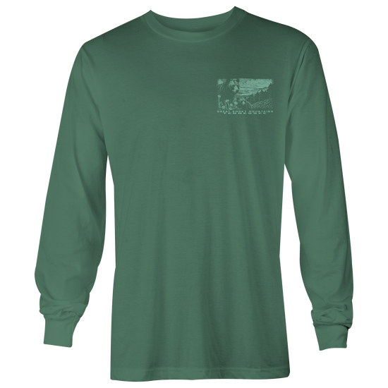 Great Smoky Mountains TN Black Bears Long Sleeve Tee Blue Spruce