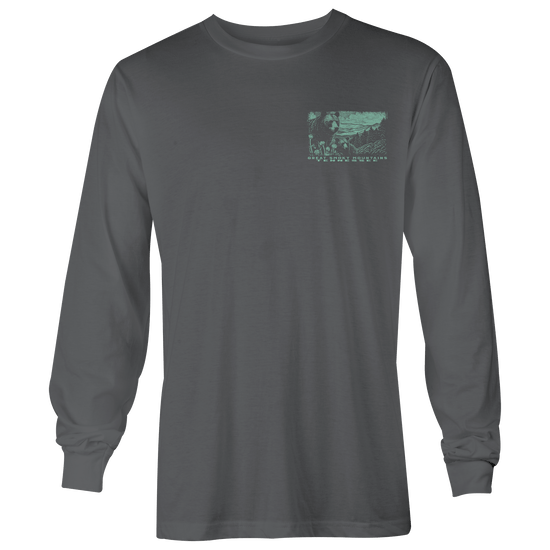 Great Smoky Mountains TN Black Bears Long Sleeve Tee Pepper Front