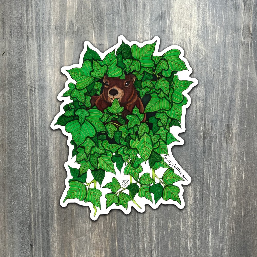 Gritty Gritter Groundhog Kudzu Sticker | NOC Store