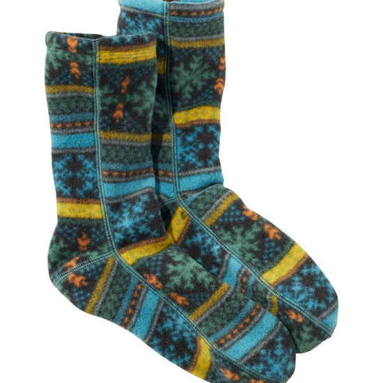 L.L. Bean Fleece Socks Coal Snowflake Fairisle