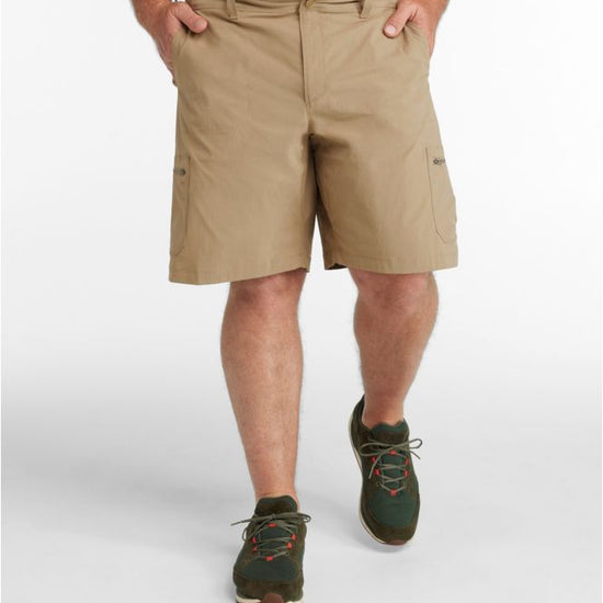 L.L. Bean Men's Cresta Hiking Shorts, 10" Dark Driftwood On Model