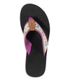 L.L. Bean Women's Original Maine Isle Flip-Flop Motif Orchid Jess Franks Flowers Top