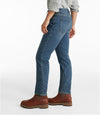 L.L. Bean Women's Signature Lined Boyfriend Jeans, Low-Rise Straight-Leg Flannel-Lined Vintage Indigo