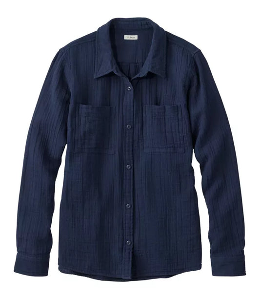 L.L.Bean Women's Cloud Gauze Cover-Up Shirt