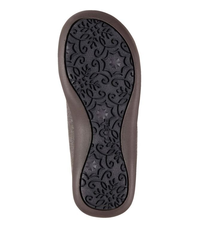 L.L. Bean Women's Daybreak Scuff Motif 2 Dusty Olive Forest Friends Bottom Sole