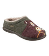 L.L. Bean Women's Daybreak Scuff Motif 2 Dusty Olive Forest Friends Front Side