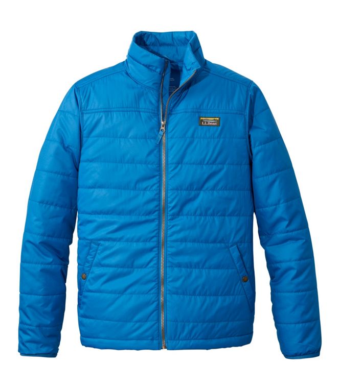 L.L.Bean Men's Mountain Classic Puffer Jacket Blue Water