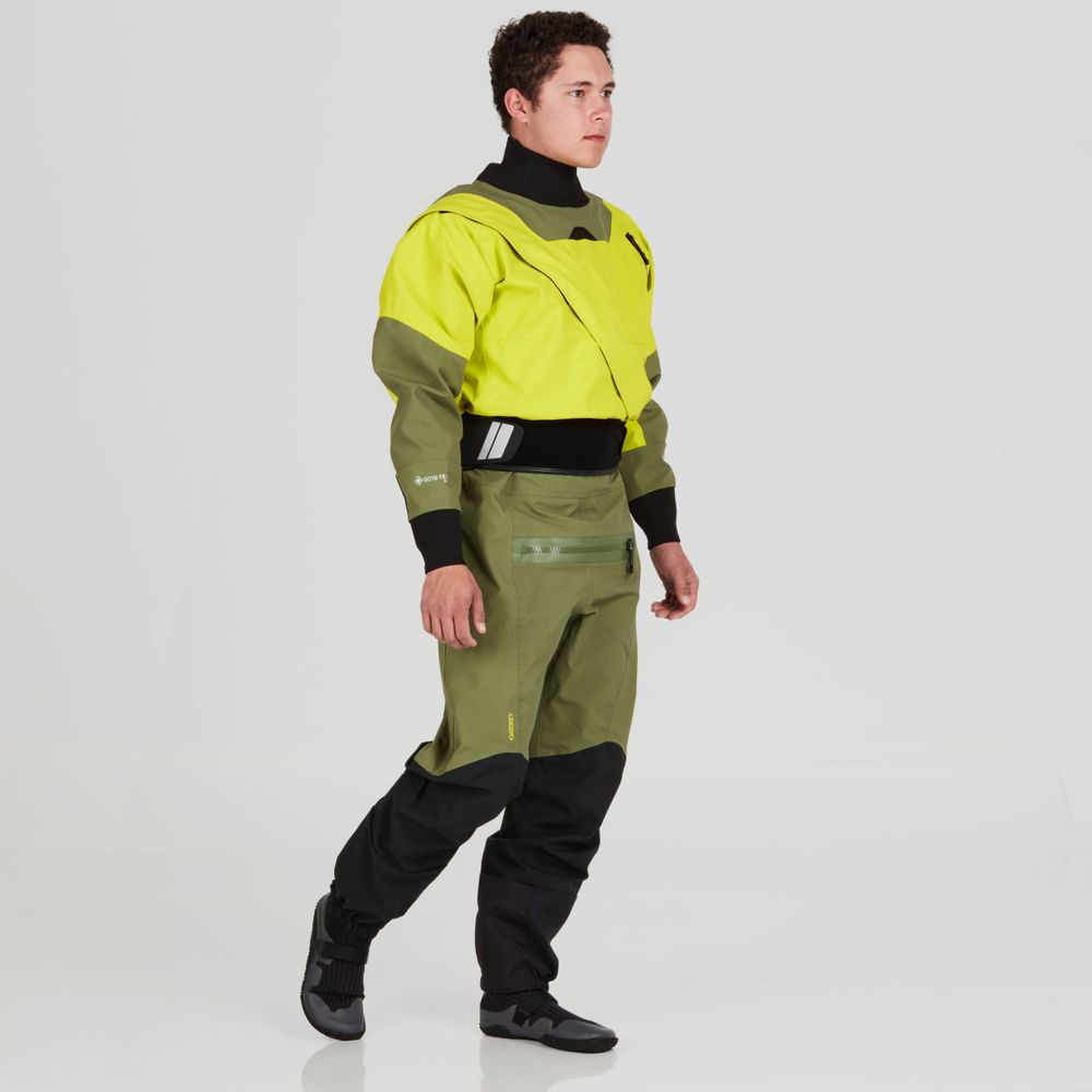 NRS Men's Axiom GORE-TEX Pro Dry Suit Blue Chartreuse