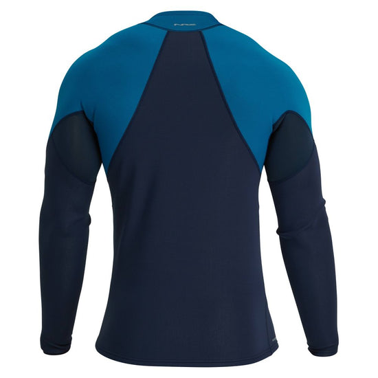 NRS Men's Hydroskin 0.5 Long Sleeve Shirt Navy Mykonos Back