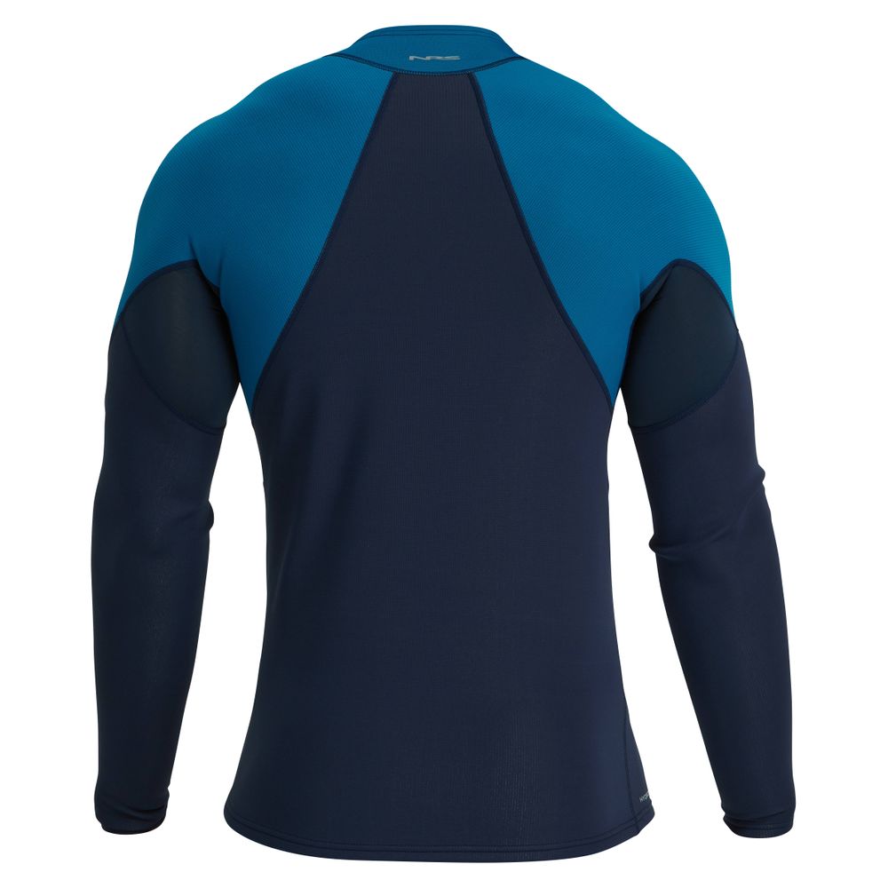 NRS Men's Hydroskin 0.5 Long Sleeve Shirt Navy Mykonos Back