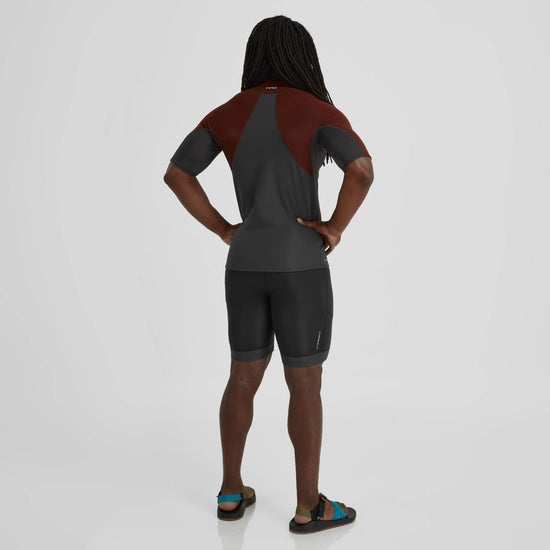 NRS Men's Hydroskin 0.5 Shorts Black Graphite On Model Back