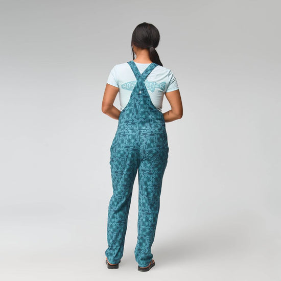NRS Women's Eddyout Overall Stormy PNW On Model Back