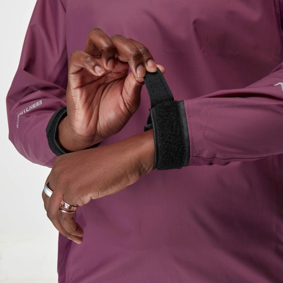 NRS Women's Endurance Splash Jacket Plum Wrist Strap