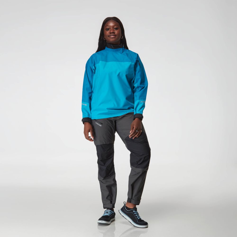 NRS Women's Endurance Splash Jacket Reef On Model Front