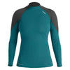 NRS Women's Hydroskin 0.5 Long Sleeve Shirt Harbor Graphite Front