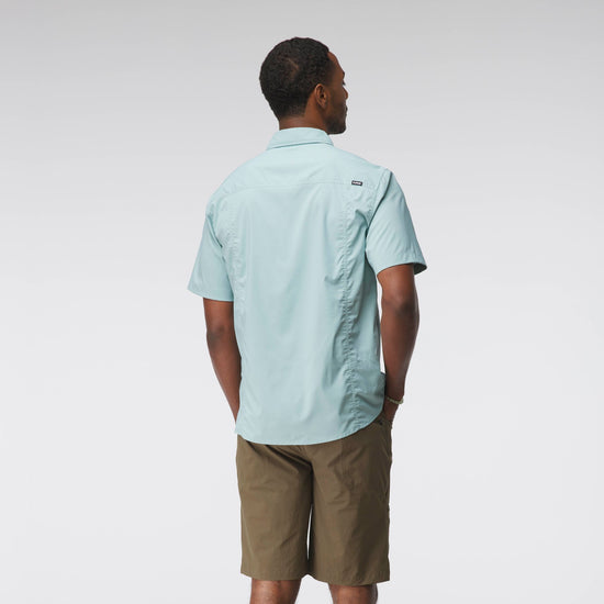 NRS Men's Short-Sleeve Gear Shirt Aquifer Model Back