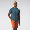 NRS Men's Silkweight Short Sleeve Shirt Stealth On Model Front