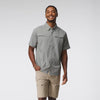 NRS Men's Short-Sleeve Gear Shirt Pebble On Model Front