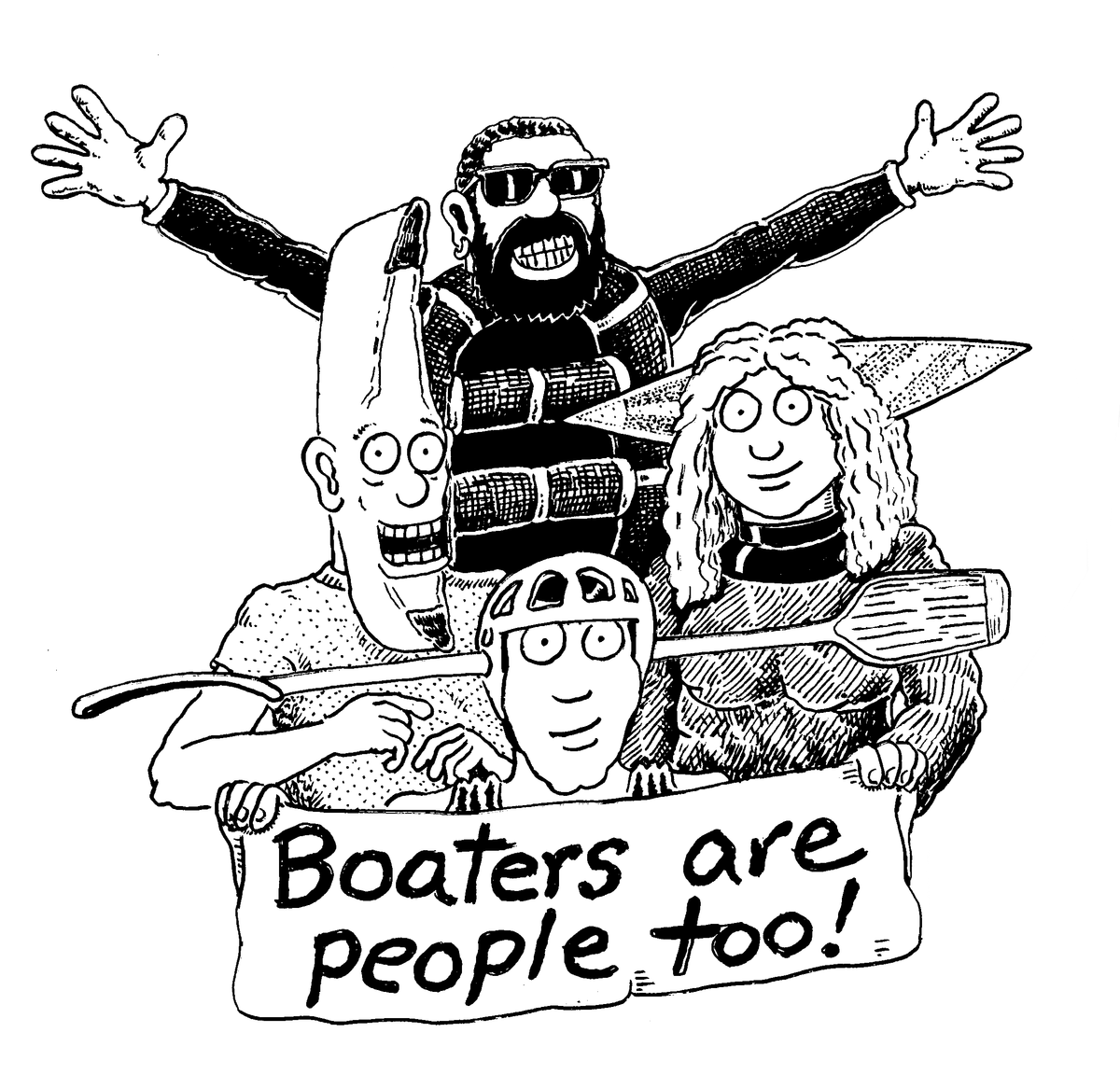 Nealy Boaters Are People Too! Sticker