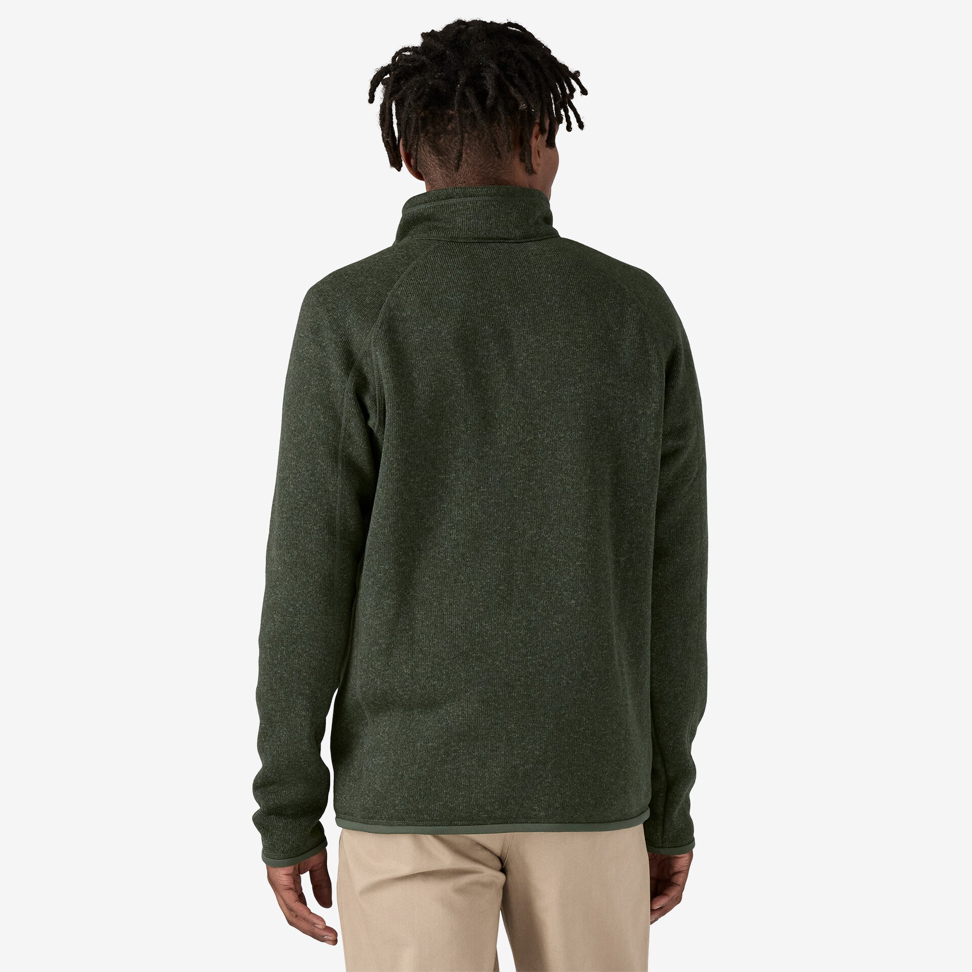 Patagonia Men's Better Sweater Fleece Jacket Torrey Pine Green On Model Back