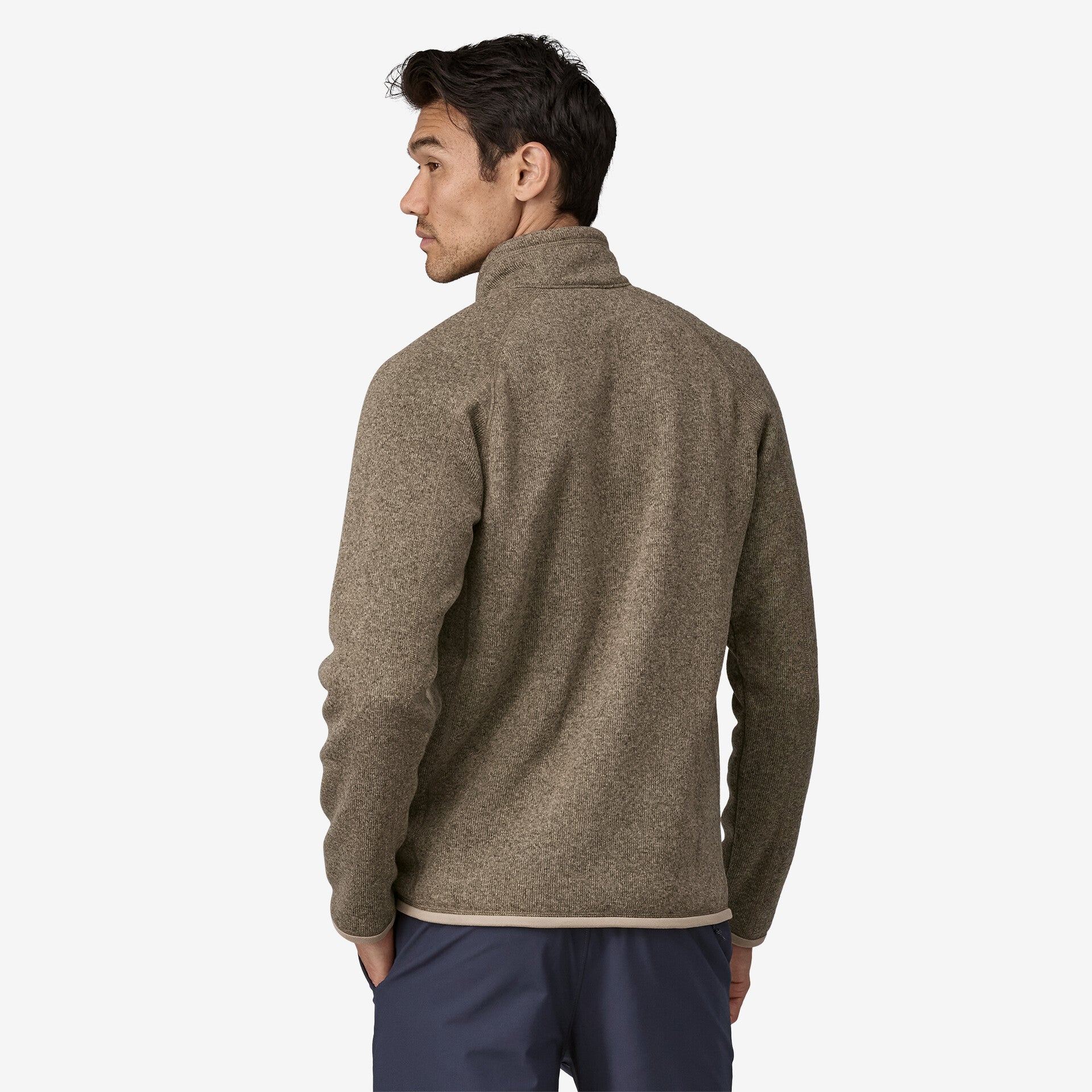 Patagonia Men's Better Sweater Fleece Jacket Seabird Grey On Model Back