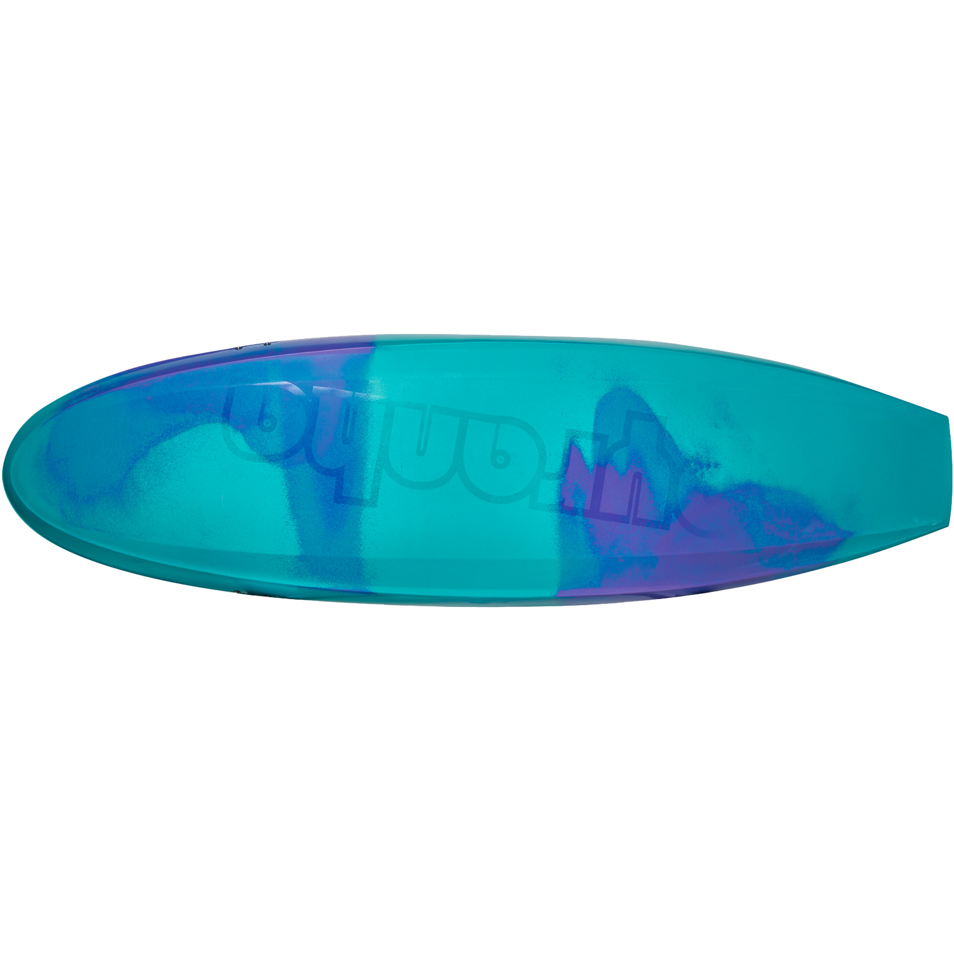 Pyranha Storm Whitewater Half-Slice Kayak Purple Mint Hull View