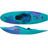 Pyranha Storm Whitewater Half-Slice Kayak Purple Mint Top and Side