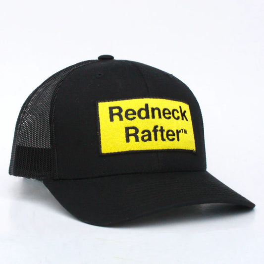 Redneck Rafter Patch Hat Classic Logo Black