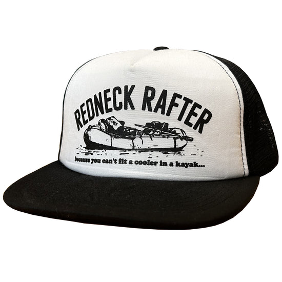 Redneck Rafter Foam Trucker Hat Black White