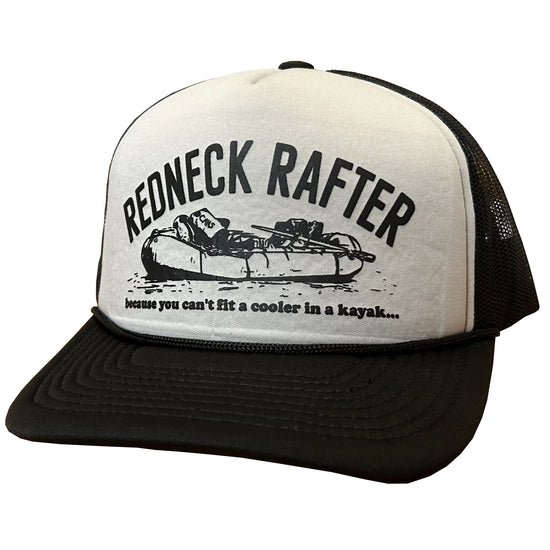 Redneck Rafter Foam Trucker Hat Grey Black